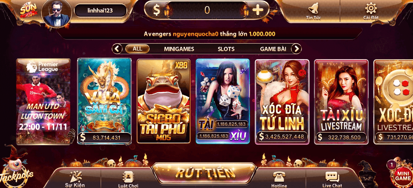 Kho game SUNVN30 chất lượng